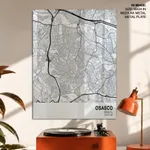 Strip below poster white map of Osasco