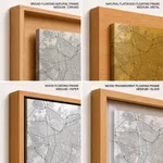 Strip below poster white map of Santiago