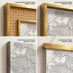 Strip below poster white map of Santiago