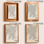 Strip below poster white map of Santiago