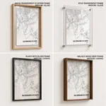 Strip below poster white map of Sao Bernardo Do Campo