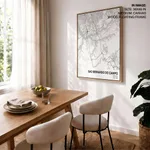 Strip below poster white map of Sao Bernardo Do Campo
