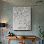 Strip below poster white map of Sao Bernardo Do Campo