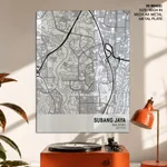 Strip below poster white map of Subang Jaya