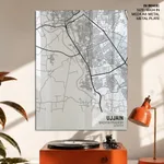 Strip below poster white map of Ujjain