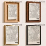 Strip below poster white map of Varanasi