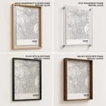 Strip below poster white map of Varanasi
