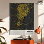 Strip below poster yellow map of Amravati