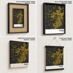 Strip below poster yellow map of Belgaum