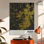 Strip below poster yellow map of Belgaum