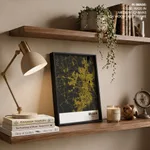 Strip below poster yellow map of Belgaum
