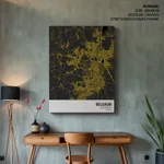 Strip below poster yellow map of Belgaum