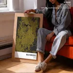 Strip below poster yellow map of Belo Horizonte