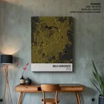 Strip below poster yellow map of Belo Horizonte