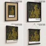 Strip below poster yellow map of Bhubaneswar