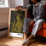 Strip below poster yellow map of Bhubaneswar