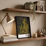 Strip below poster yellow map of Bhubaneswar