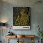 Strip below poster yellow map of Bhubaneswar