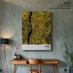 Strip below poster yellow map of Cairo