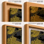 Strip below poster yellow map of Ciudad Nezahualcoyotl