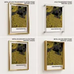 Strip below poster yellow map of Ciudad Nezahualcoyotl