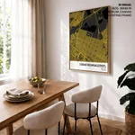 Strip below poster yellow map of Ciudad Nezahualcoyotl