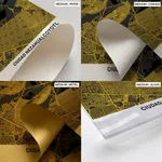 Strip below poster yellow map of Ciudad Nezahualcoyotl