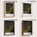 Strip below poster yellow map of Duque De Caxias