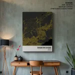 Strip below poster yellow map of Duque De Caxias