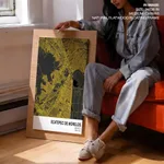 Strip below poster yellow map of Ecatepec De Morelos