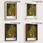 Strip below poster yellow map of Faridabad