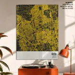 Strip below poster yellow map of Giza
