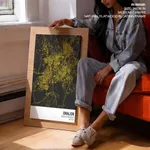 Strip below poster yellow map of Gwalior