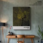 Strip below poster yellow map of Ho Chi Minh