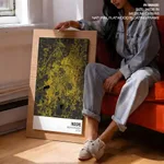 Strip below poster yellow map of Indore