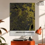 Strip below poster yellow map of Jaboatao Dos Guararapes