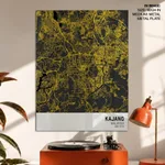 Strip below poster yellow map of Kajang