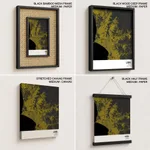 Strip below poster yellow map of Lima