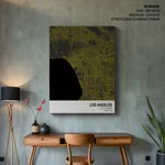 Strip below poster yellow map of Los Angeles