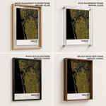 Strip below poster yellow map of Mangalore