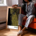 Strip below poster yellow map of Mangalore
