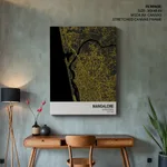 Strip below poster yellow map of Mangalore