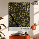 Strip below poster yellow map of Narayanganj