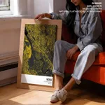 Strip below poster yellow map of Noida