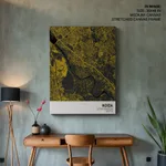 Strip below poster yellow map of Noida