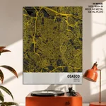 Strip below poster yellow map of Osasco