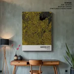 Strip below poster yellow map of Quezon City