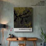 Strip below poster yellow map of Sao Bernardo Do Campo