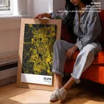 Strip below poster yellow map of Solapur