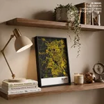 Strip below poster yellow map of Solapur